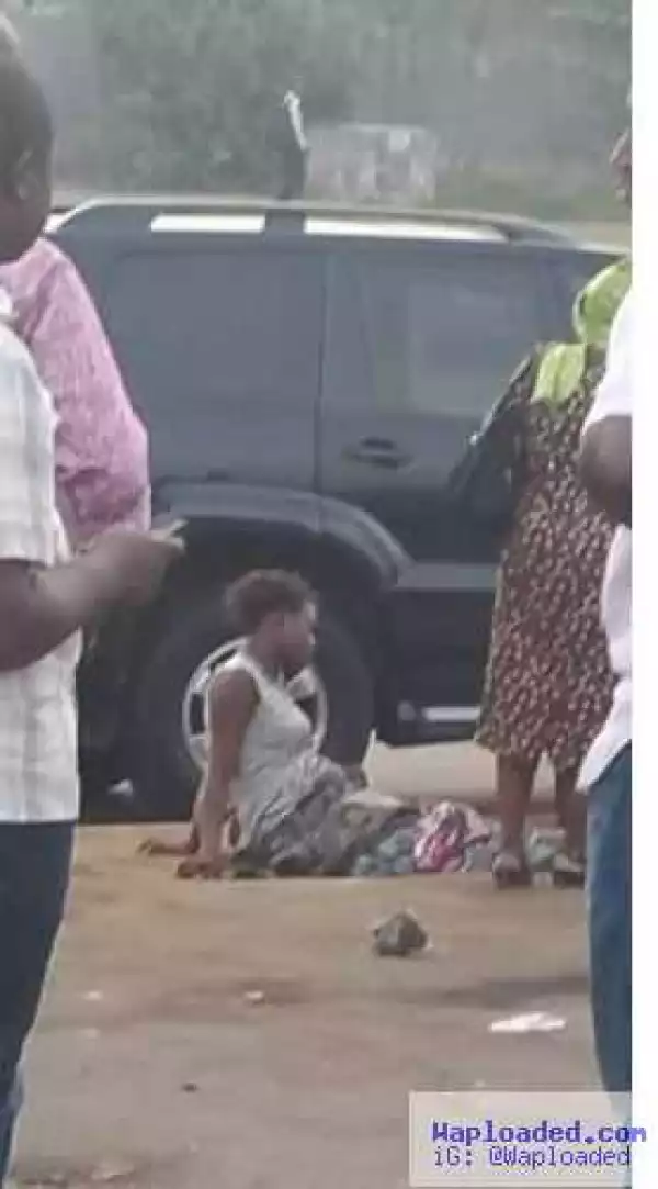 Wow! Nigerians Queuing to Buy Fuel in Lagos Save Woman Who Went Into Labour at Bus Stop (Photo)